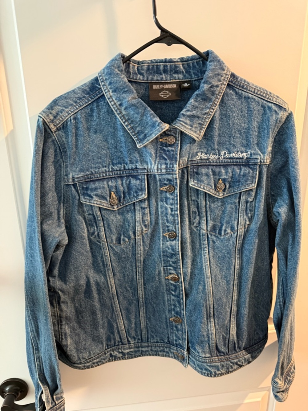 Harley-Davidson Women's Light Blue Denim Trucker Jacket